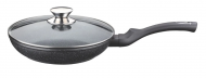 Bratpfanne 28cm + Deckel Alu geschmiedet 