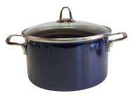 Schwerter Email Kochtopf 22cm blau 