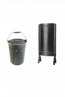 Ofenschirm + Ascheeimer 25l alteisen geh 