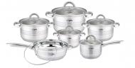 Topfset 12-tlg Edelstahl Induktion 
