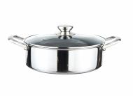 Kasserolle 28cm Edelstahl m. Deckel Kasserolle 28cm