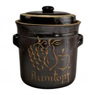 Rumtopf Steinzeugtopf 4l mit Deckel 