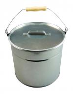 Ascheeimer 15l verzinkt mit Deckel 15l