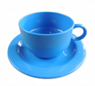 Waca Tasse 200ml mit Untertasse PP blau 